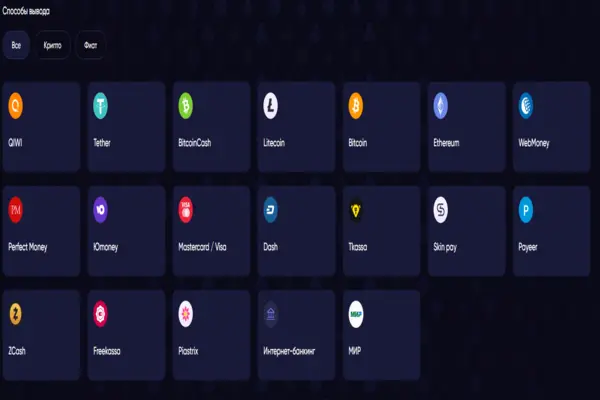 Вывод денег в SlotGames